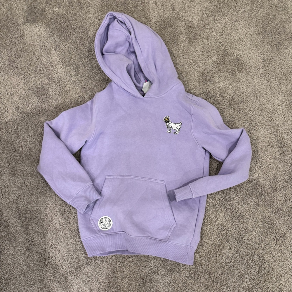 Lavender Kids Hoodie with Embroidered Patch